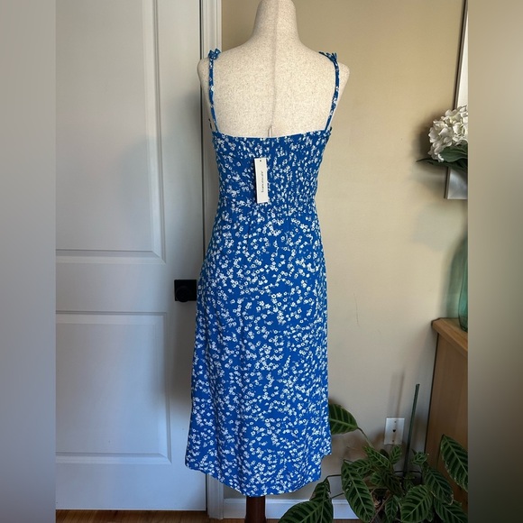 NWT Francesca’s Cobalt Blue Floral Midi Dress size XXS - Picture 3 of 5